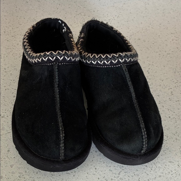 UGG Black Suede Slippers - Picture 1 of 4